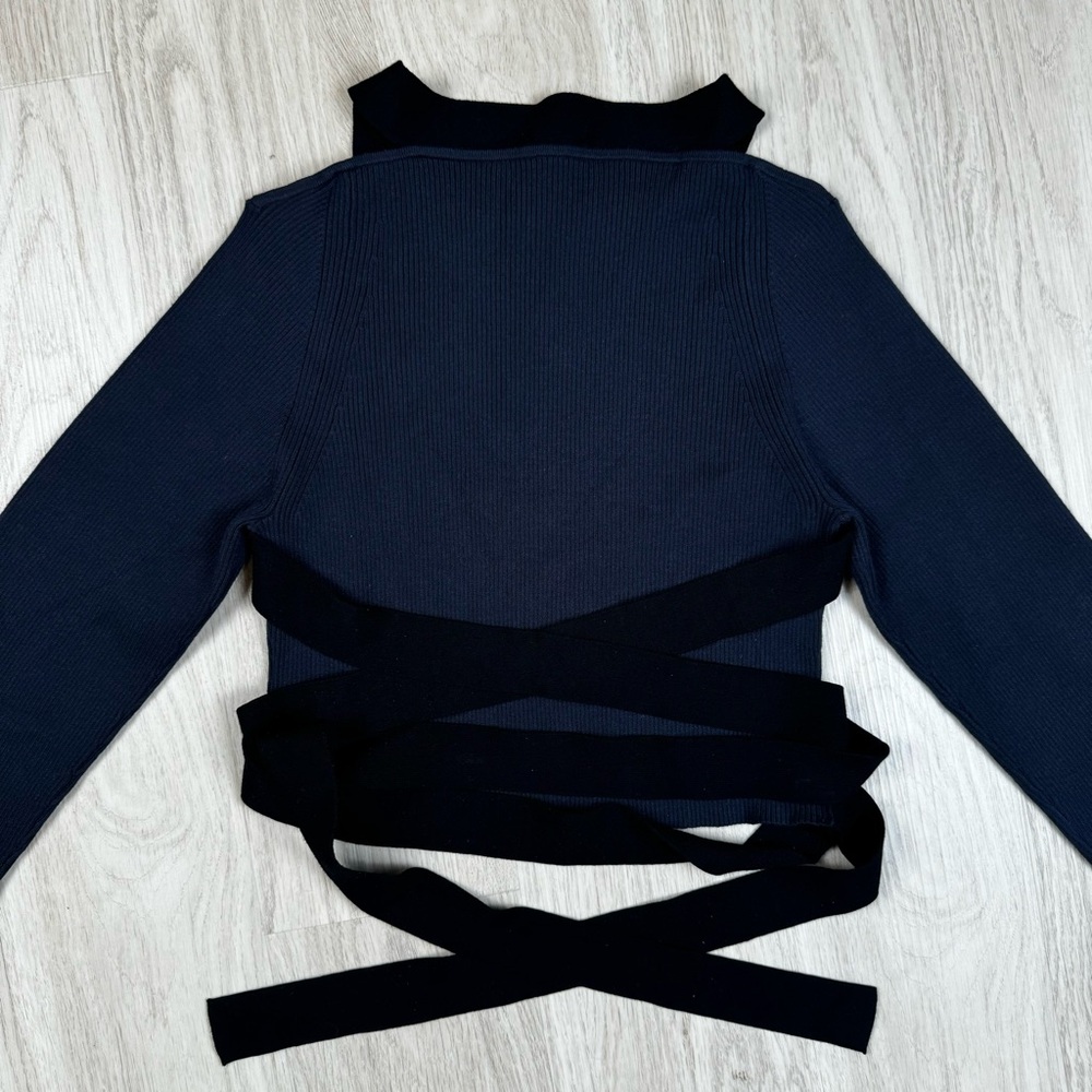 NWT💙Intermix Luel Studio💙Devon Cut-Out Rib Knit Top - Picture 9 of 14